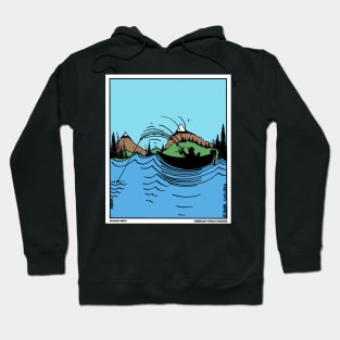 Fisherman Boating Out On The Lake Fishing Novelty Gift Hoodie